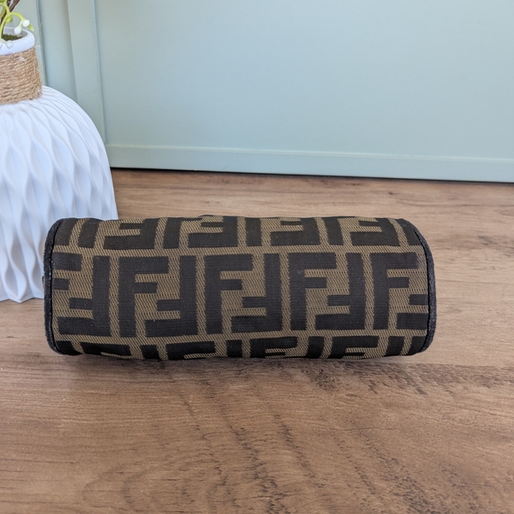 Fendi Zucca Canvas Mini Baguette Wristlet - Brown/Black - Picture 7 of 16